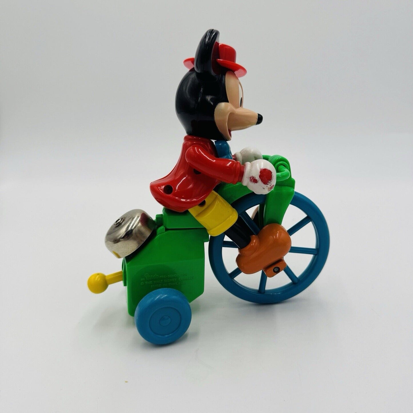 1970s Walt Disney Mickey Mouse Tricycle Musical Wind-up ILLCO Toys School Toy