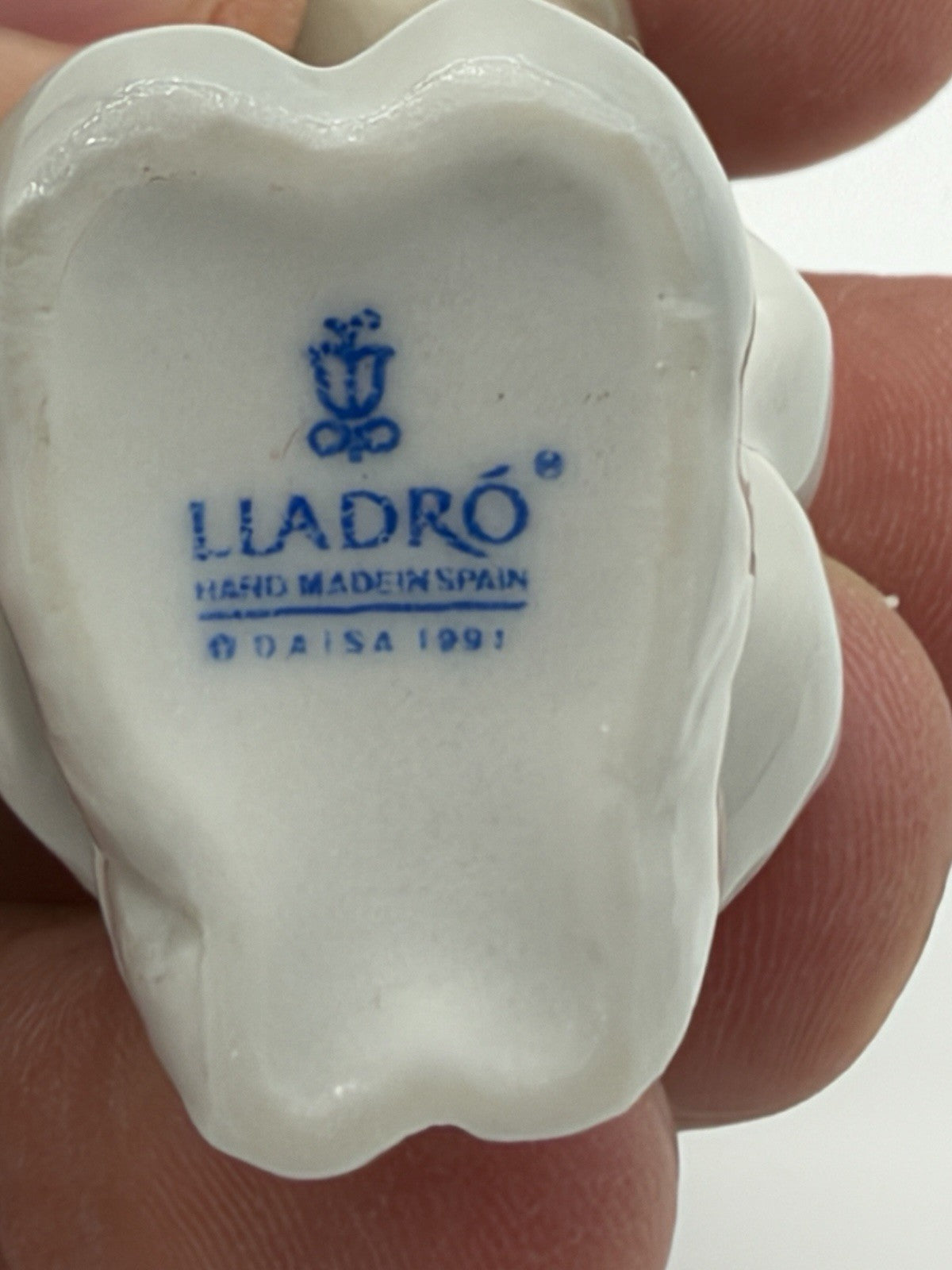 Lladro Spain Porcelain Miniature Shepherd & Sheep Christmas Ornament