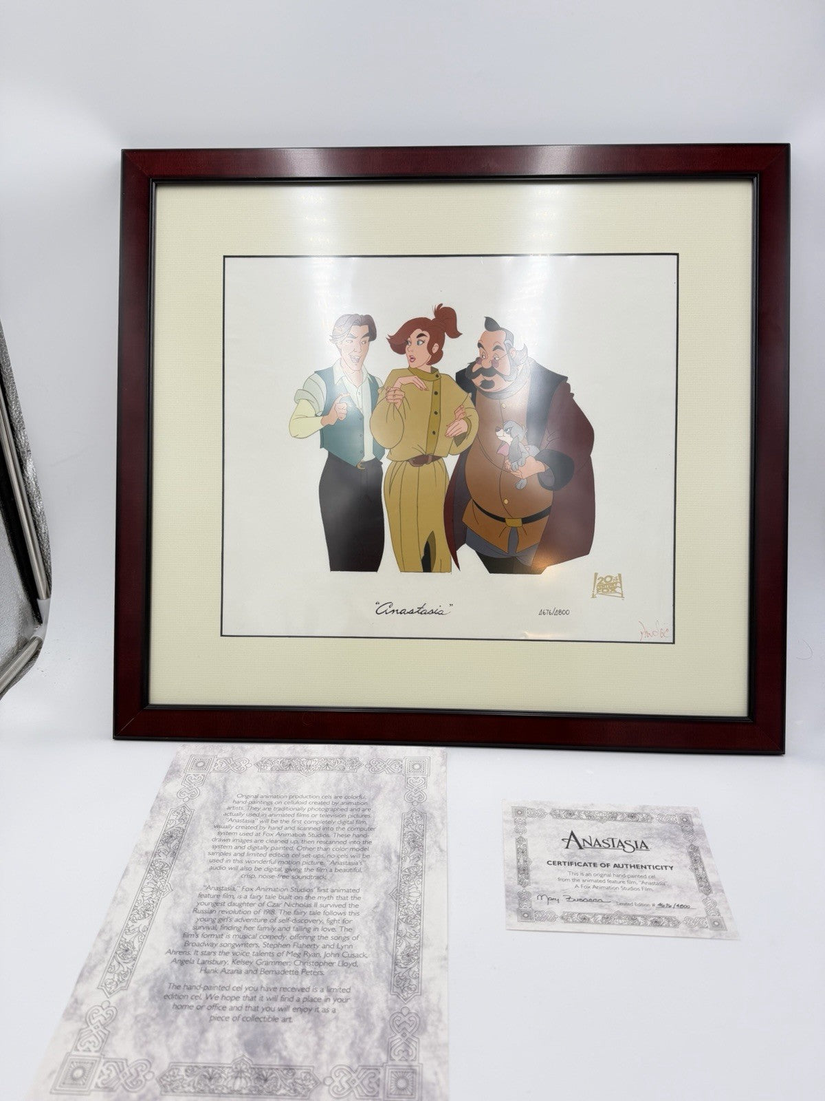 Vtg ANASTASIA Limited-Edition Hand-Painted Animation 4676/4800 Signed /COA