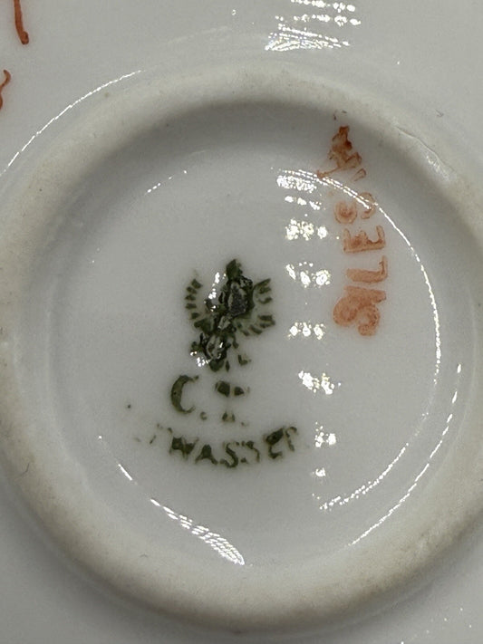 Antique Carl Tielsch CT Altwasser Silesia Germany Hand Painted Vase 1900's 10.4"