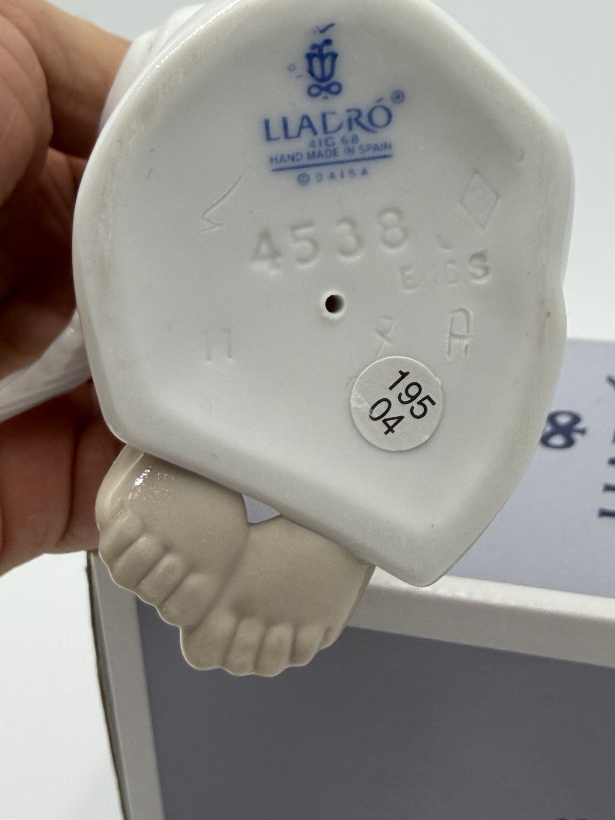 Lladro Spain Porcelain Angel W/ Flute NIB 5” Painted Vintage Figurine