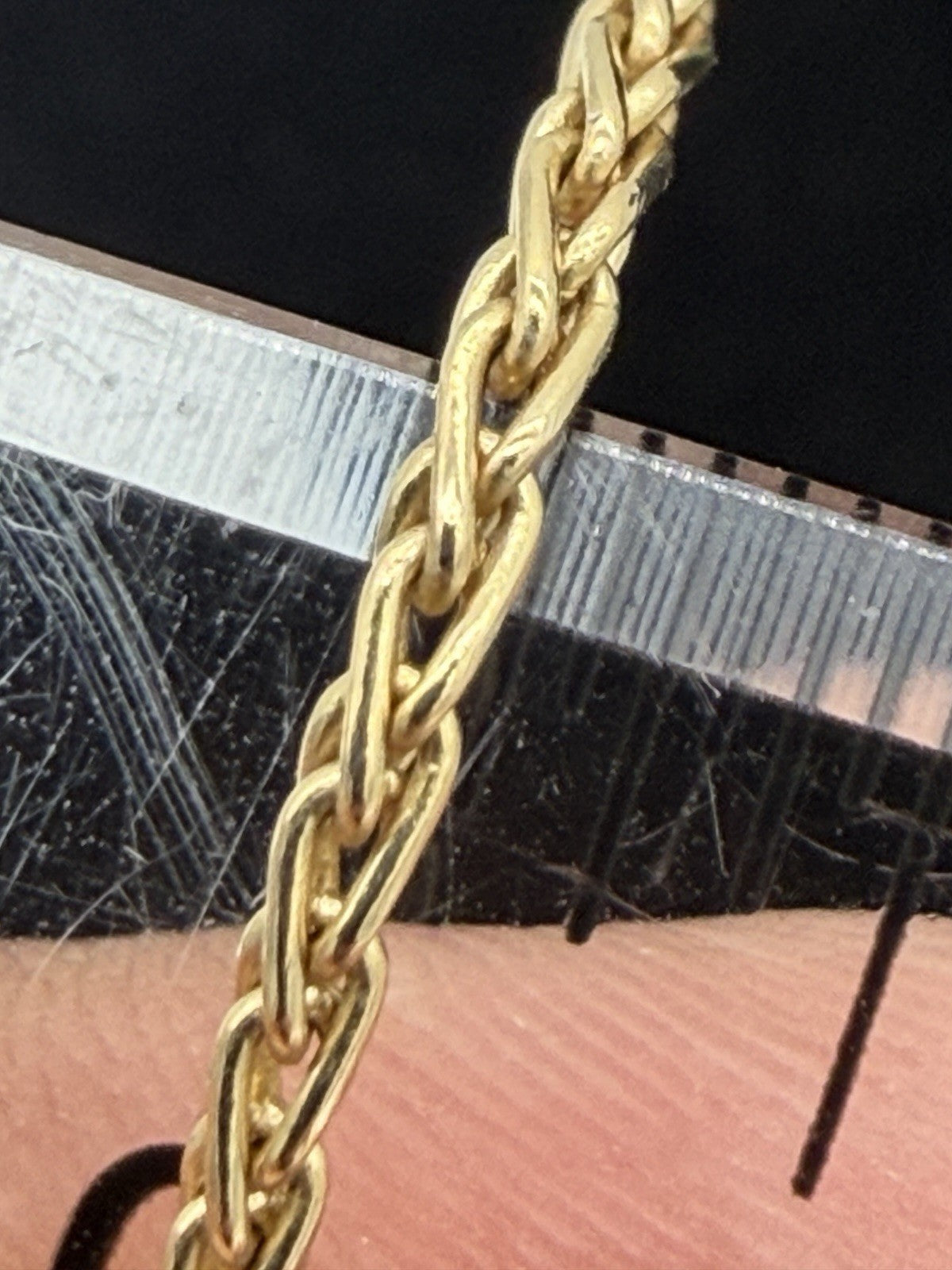 14k Yellow Gold Franco Chain 24”Length Weight 7.41g