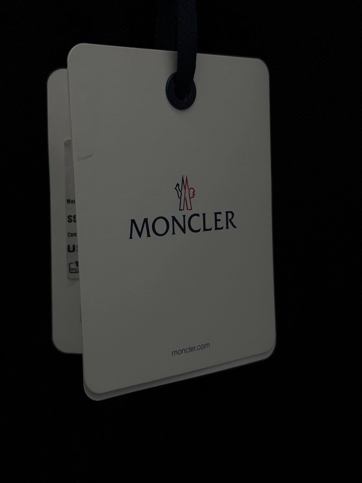 Moncler Men Black Slim Fit Polo Shirt Sz  L Fits M Cotton