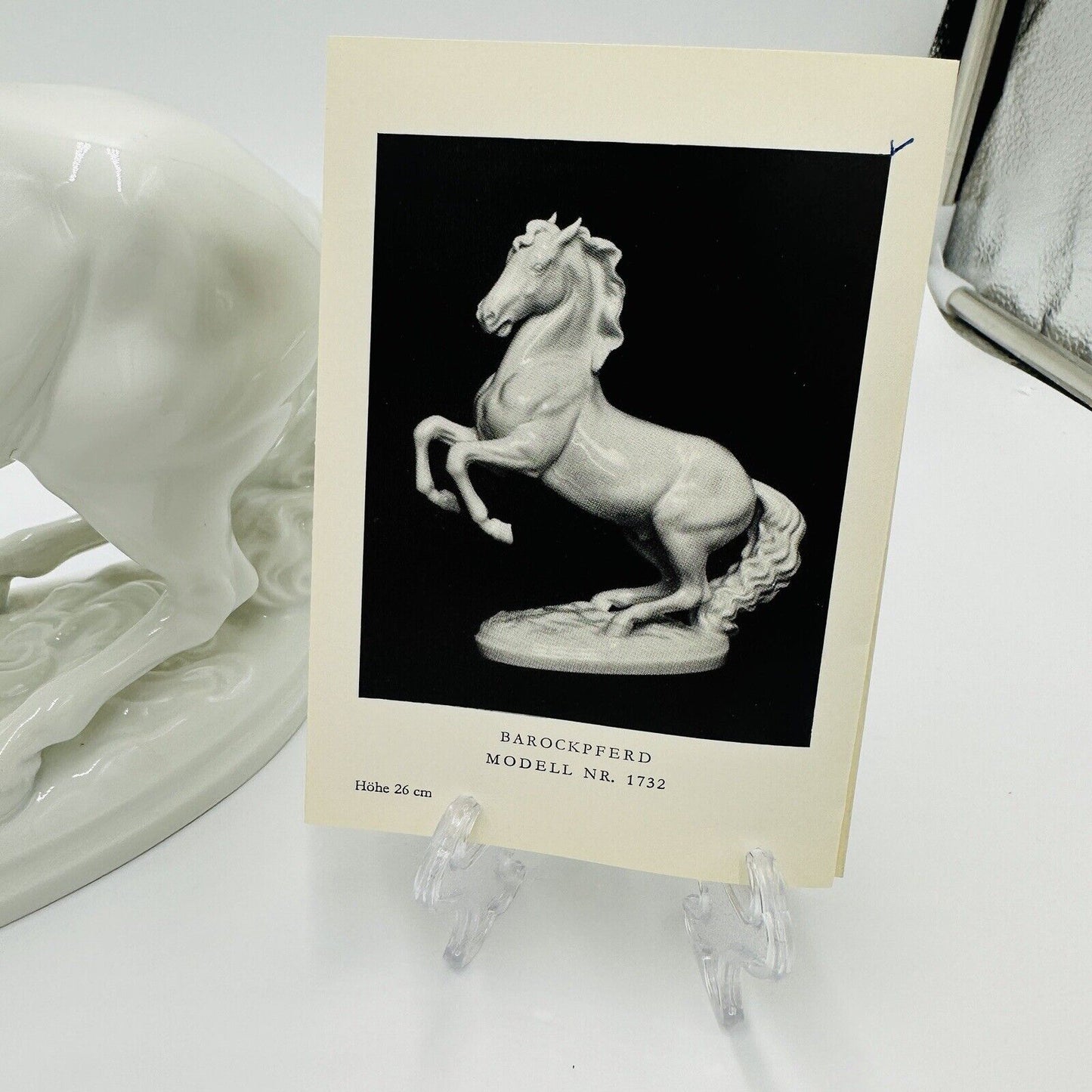 Wien Augarten Horse Porcelain Figurine Vienna Austria 1932 COA Porzellan White