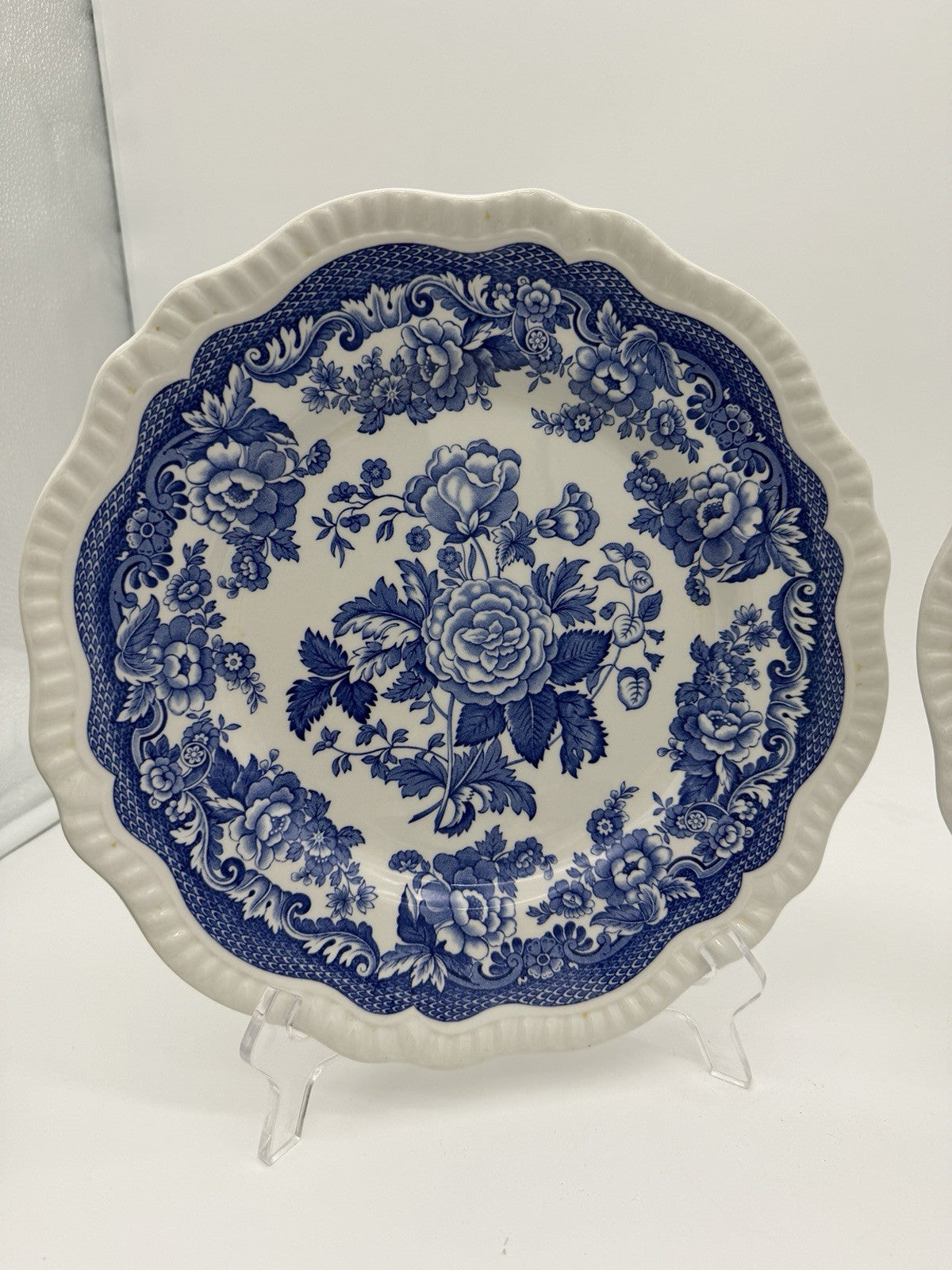 Spode Porcelain Archive / Blue Room  Collection British Flowers 10.5” Plates 2