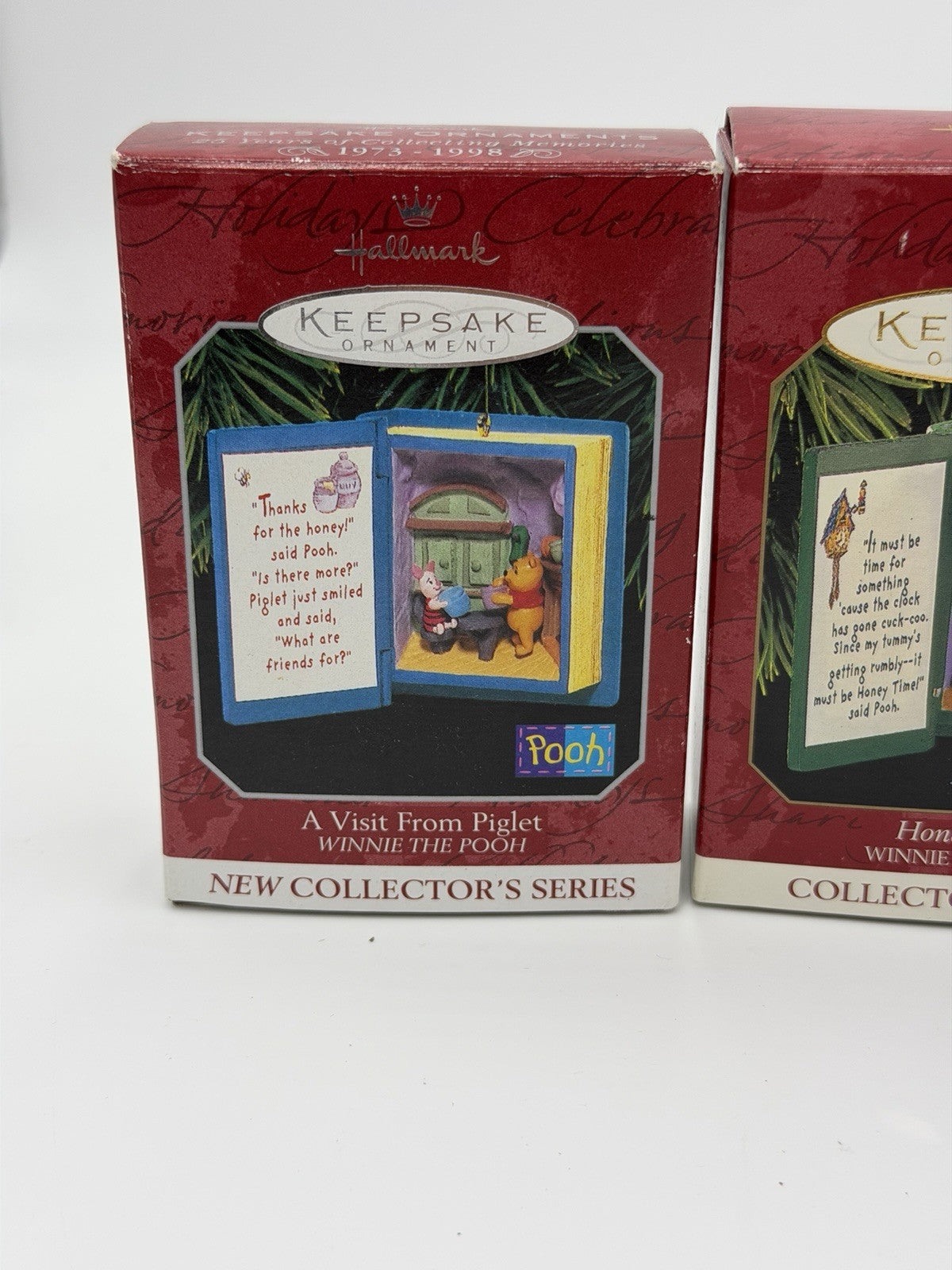 Hallmark Disney Winnie The Pooh Collector Series Mini Books Ornaments  6 Pcs