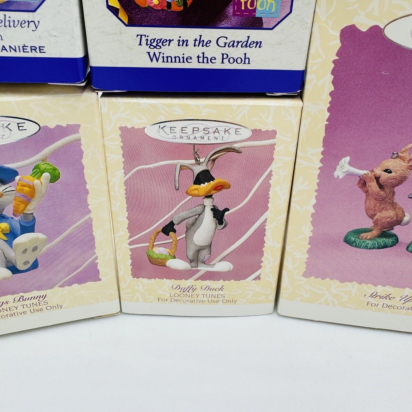 Hallmark Easter Looney Tunes Pooh Tiger Ornaments Set of 8 Boxed Keepsake Spring