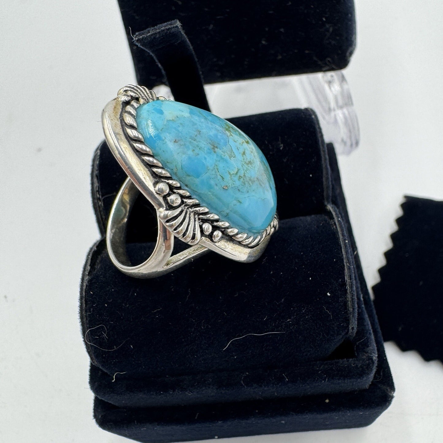 Stauer Sedona Turquoise Sterling Silver Women Ring Size 7 Arizona