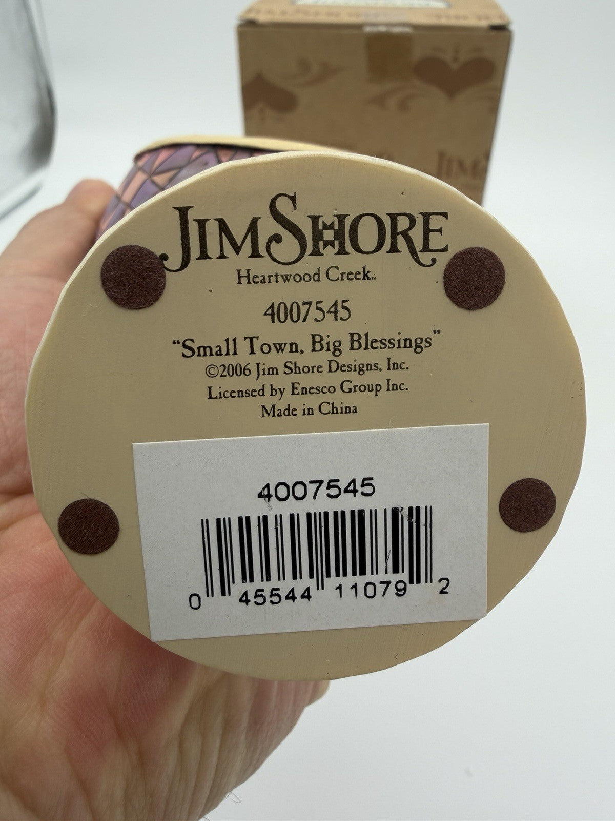 Jim Shore Small Town Big Blessings Egg Diorama Church Figurine 2006 Resin 7” Box