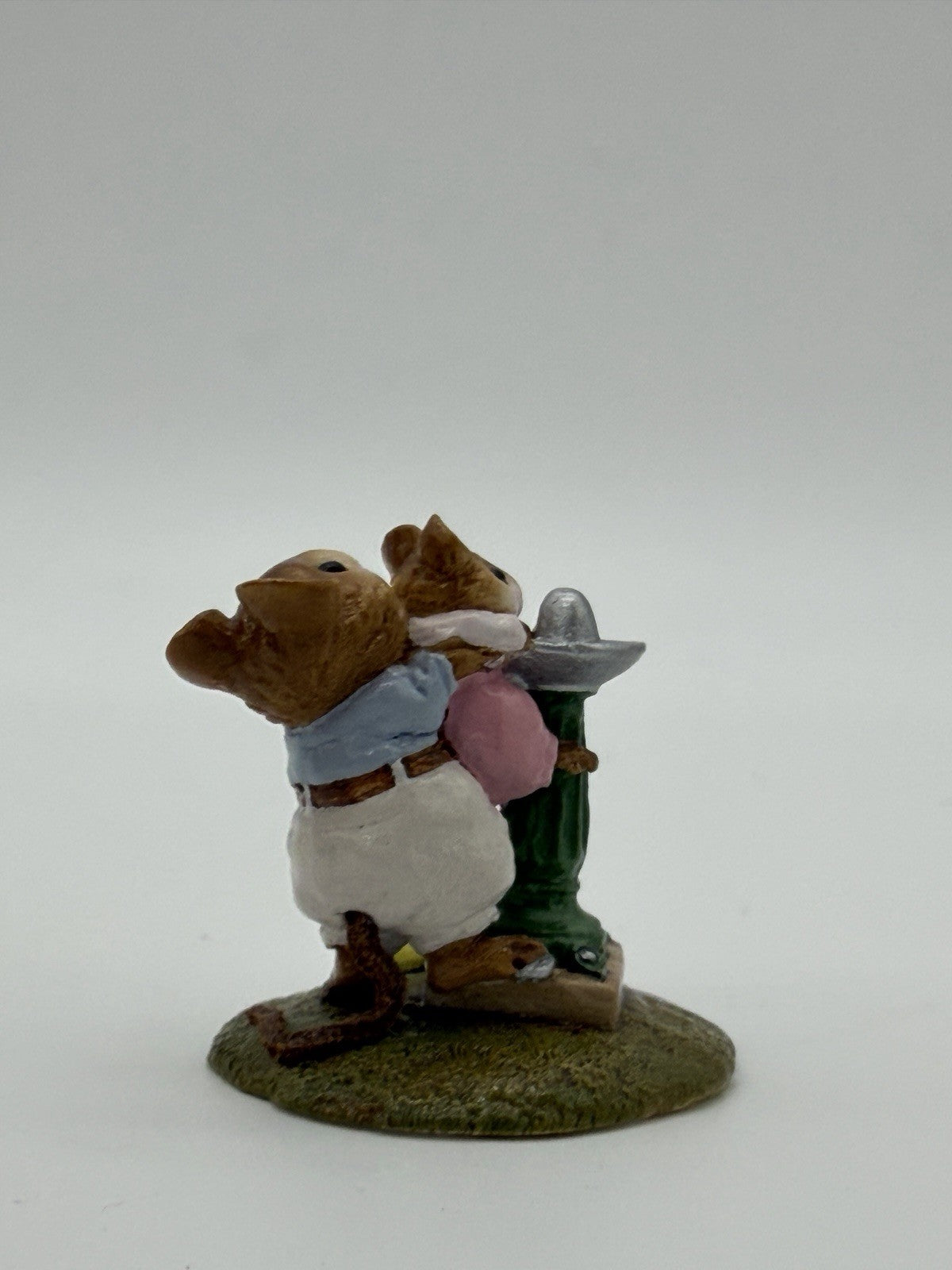 Vintage Wee Forest Folk Little Squirt M-181 Mouse Mice Pink Girl Rare Figurine