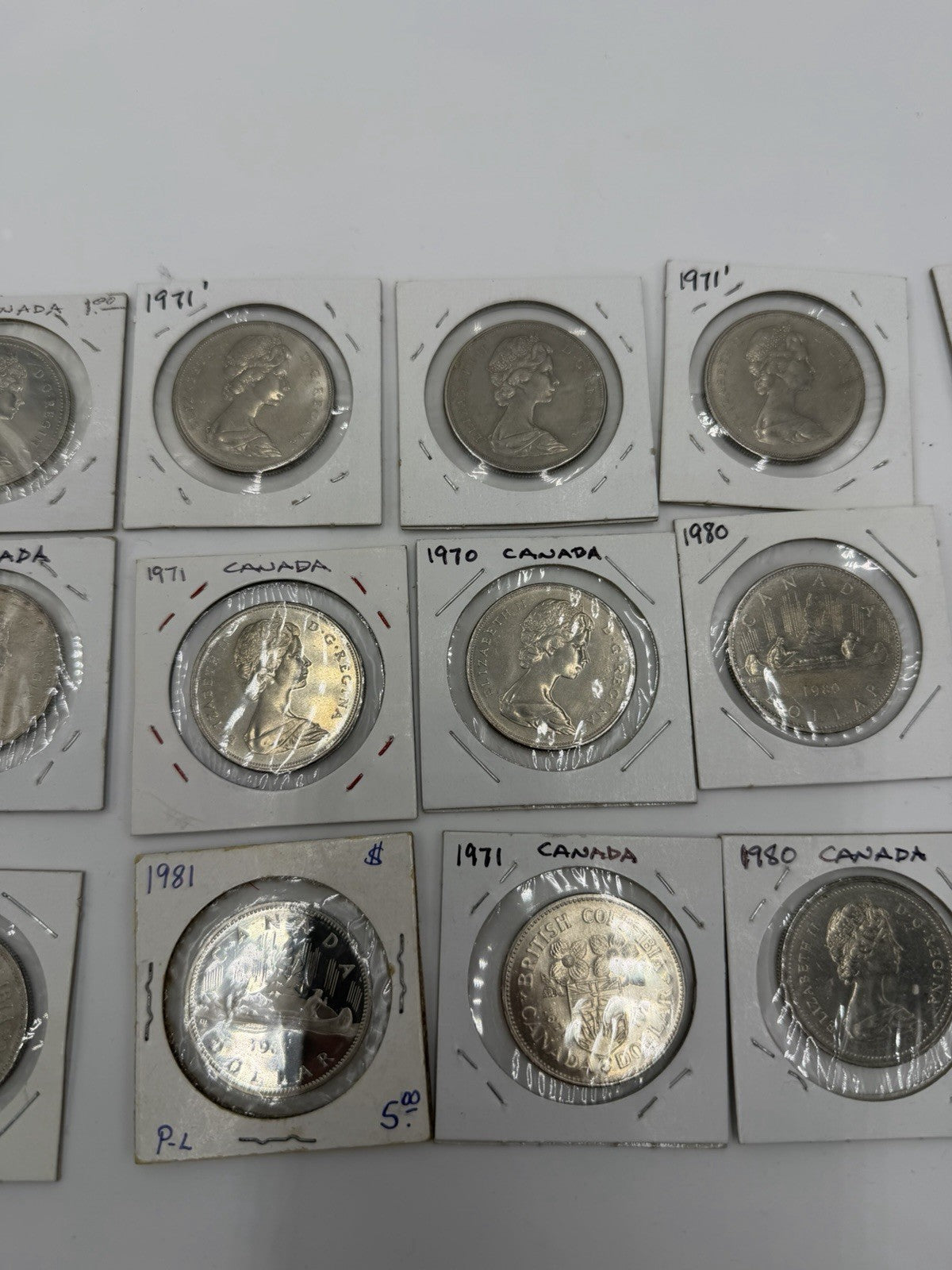 Canadian $1 Commemorative coins Lot 1970,1971,1975,1976 1980 Lot 20 PCs