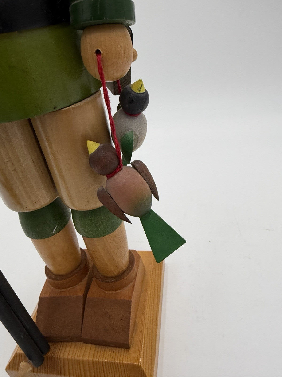 Authentic Steinbach Germany Wooden Bird Hunter 15" Nutcracker Painted Carved