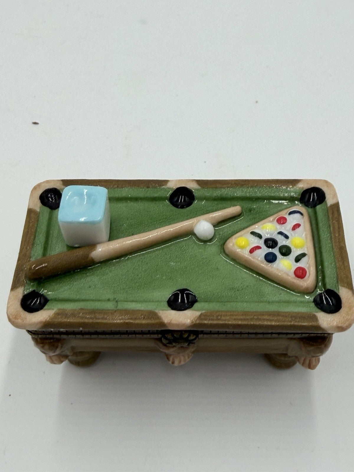 Midwest Cannon Falls Porcelain Hinged Box PHB Pool Table with Chalk Trinket Box