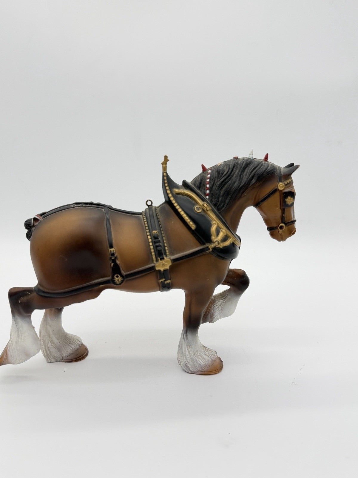 Vintage Anheuser Busch Budweiser clydesdale figurine 1960s Molded Plastic Horse