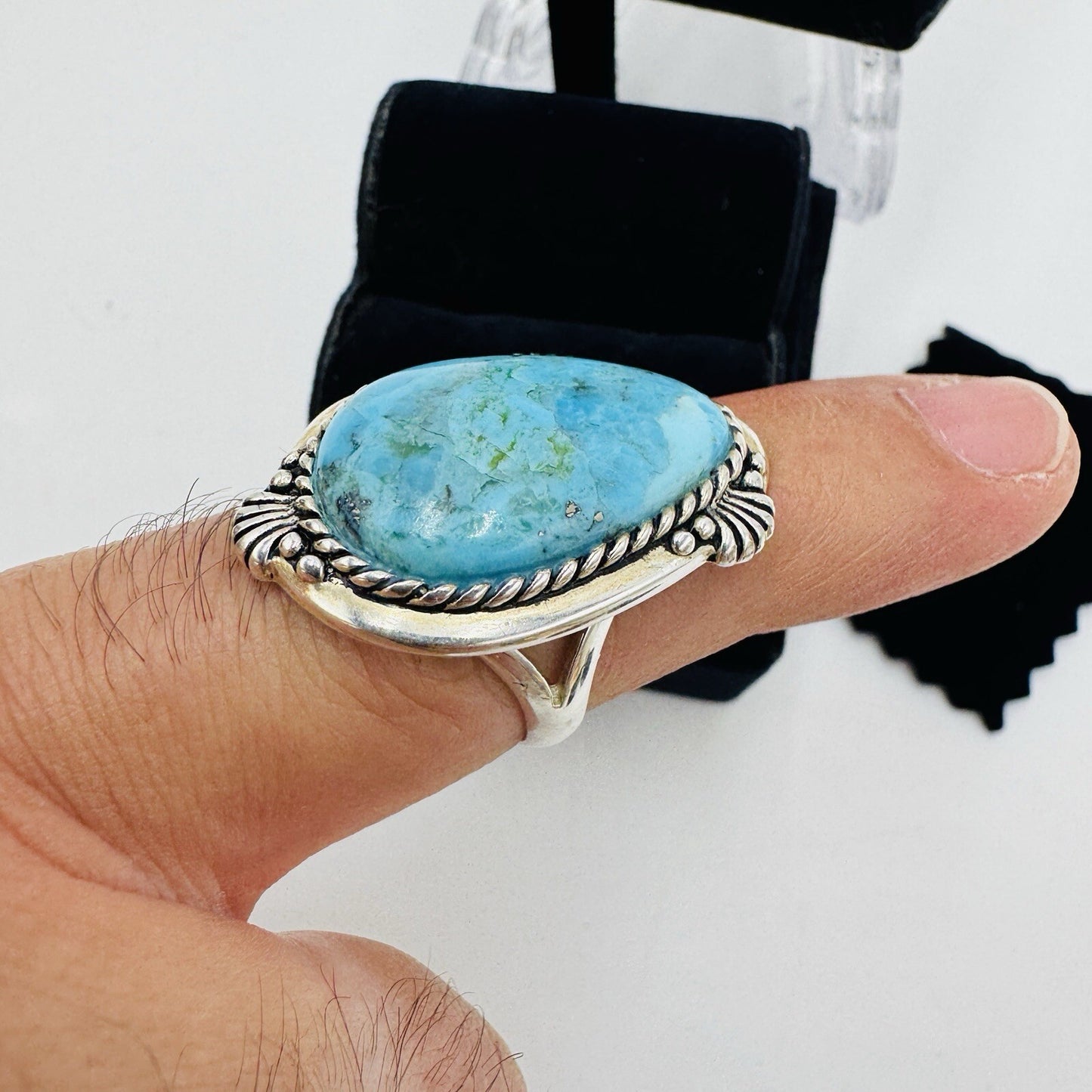 Stauer Sedona Turquoise Sterling Silver Women Ring Size 7 Arizona