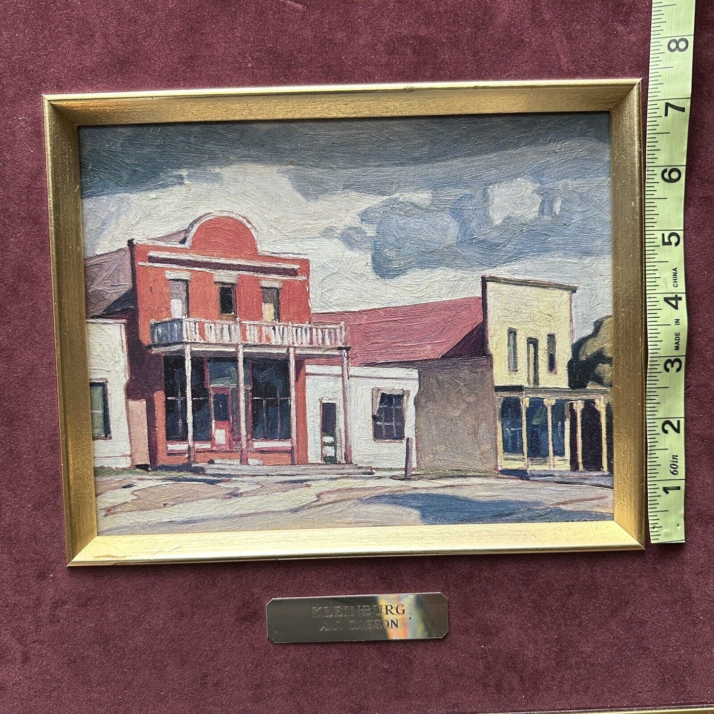 Kleinburg by A.J. Casson Canadian 1930 9x7in Framed Original Painting Art