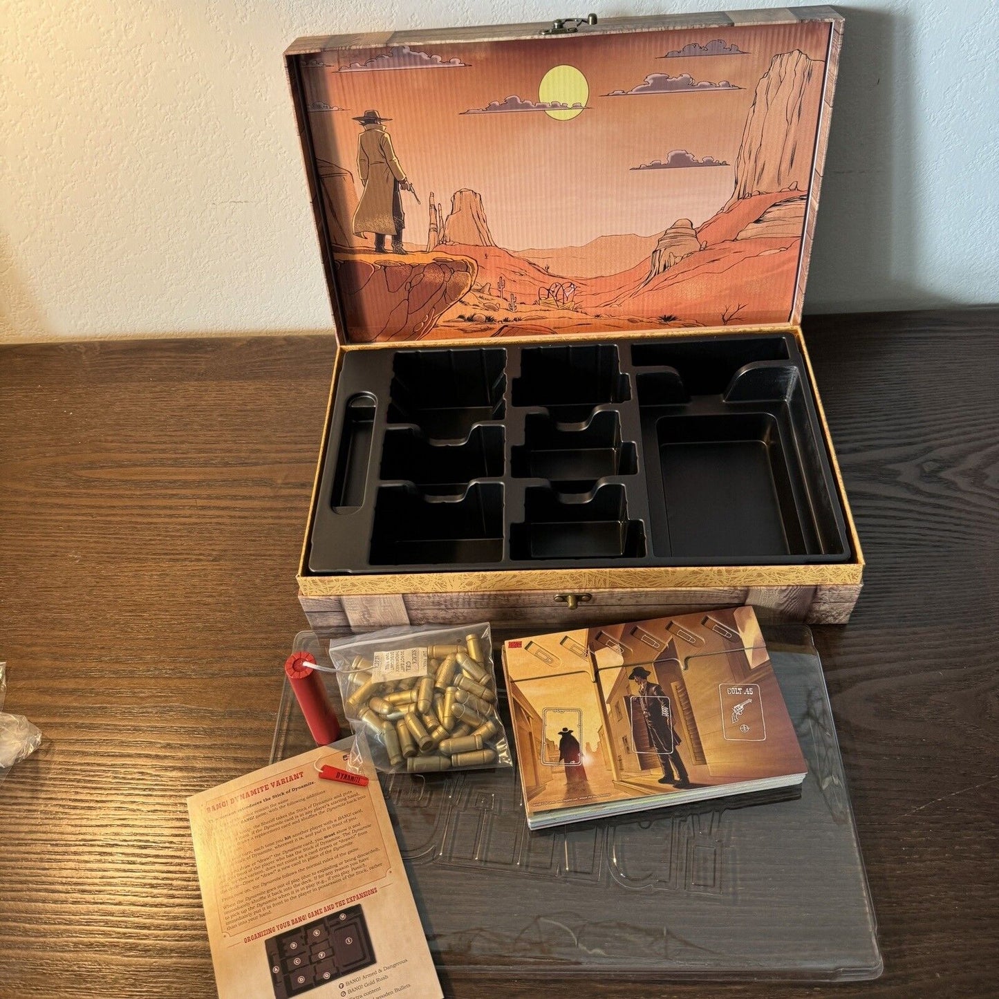 DV games Bang! Dynamite Box Storage Collector’s Wooden Pieces Dual Layer Boards