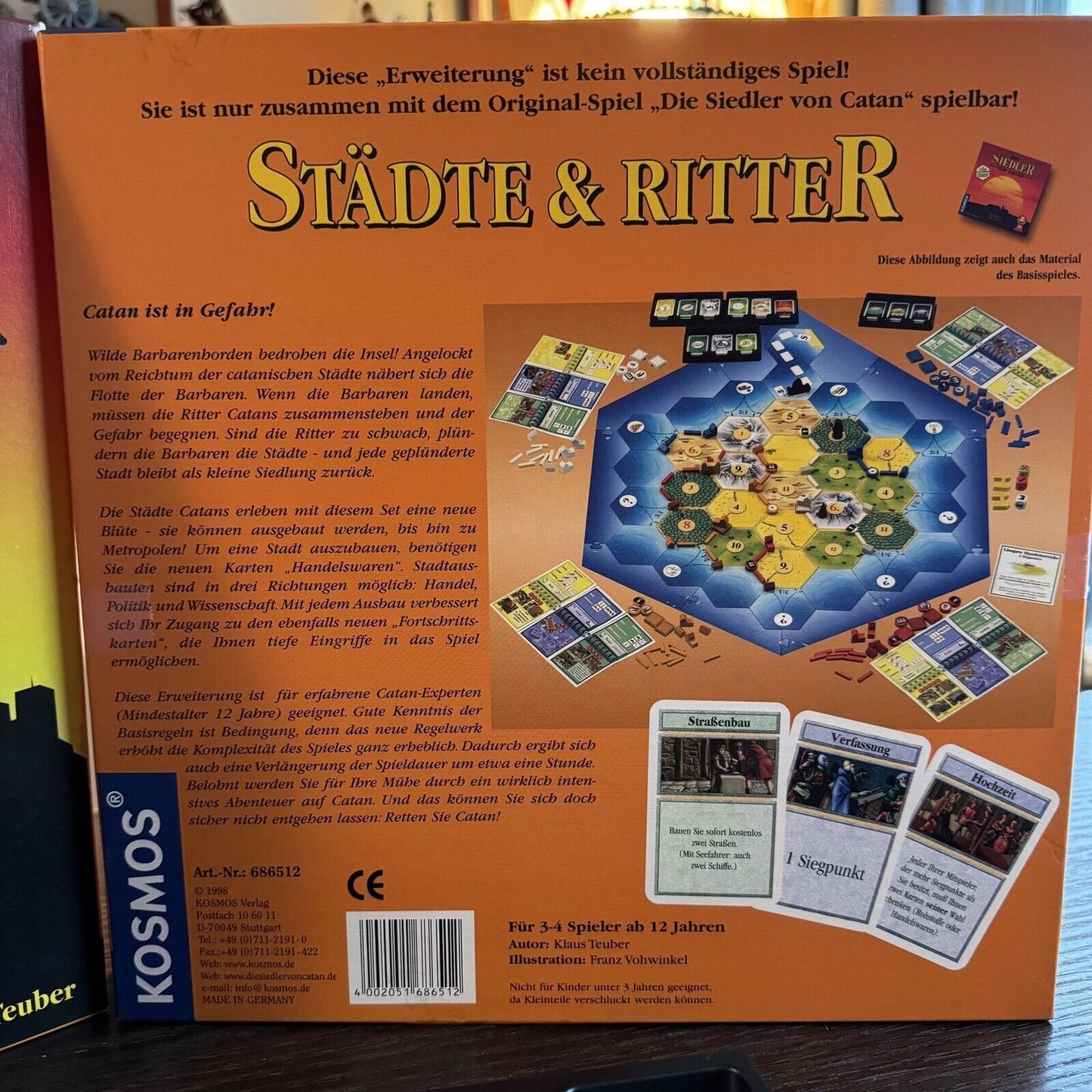 Kosmos Die Siedler von Catan Städte und Ritter Holzausgabe Brettspiel Settlers