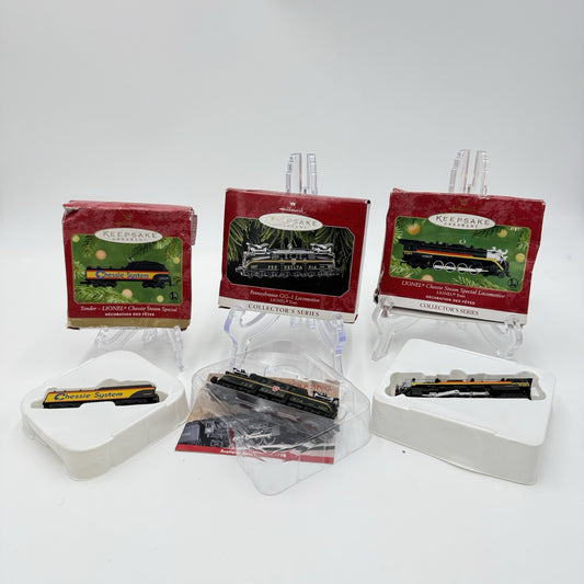 Hallmark Lionel Trains Pennsylvania Chessie Steam Locomotive Christmas Ornaments