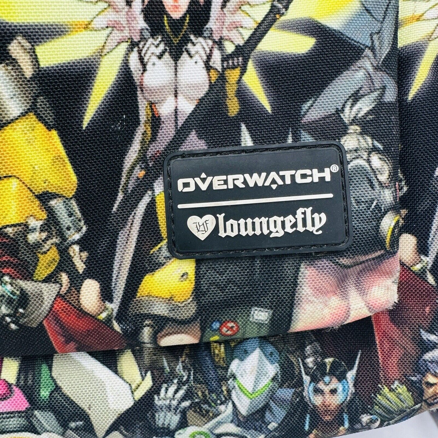 Loungefly Backpack Overwatch Character Collage Allover-Print Blizzard Video Game