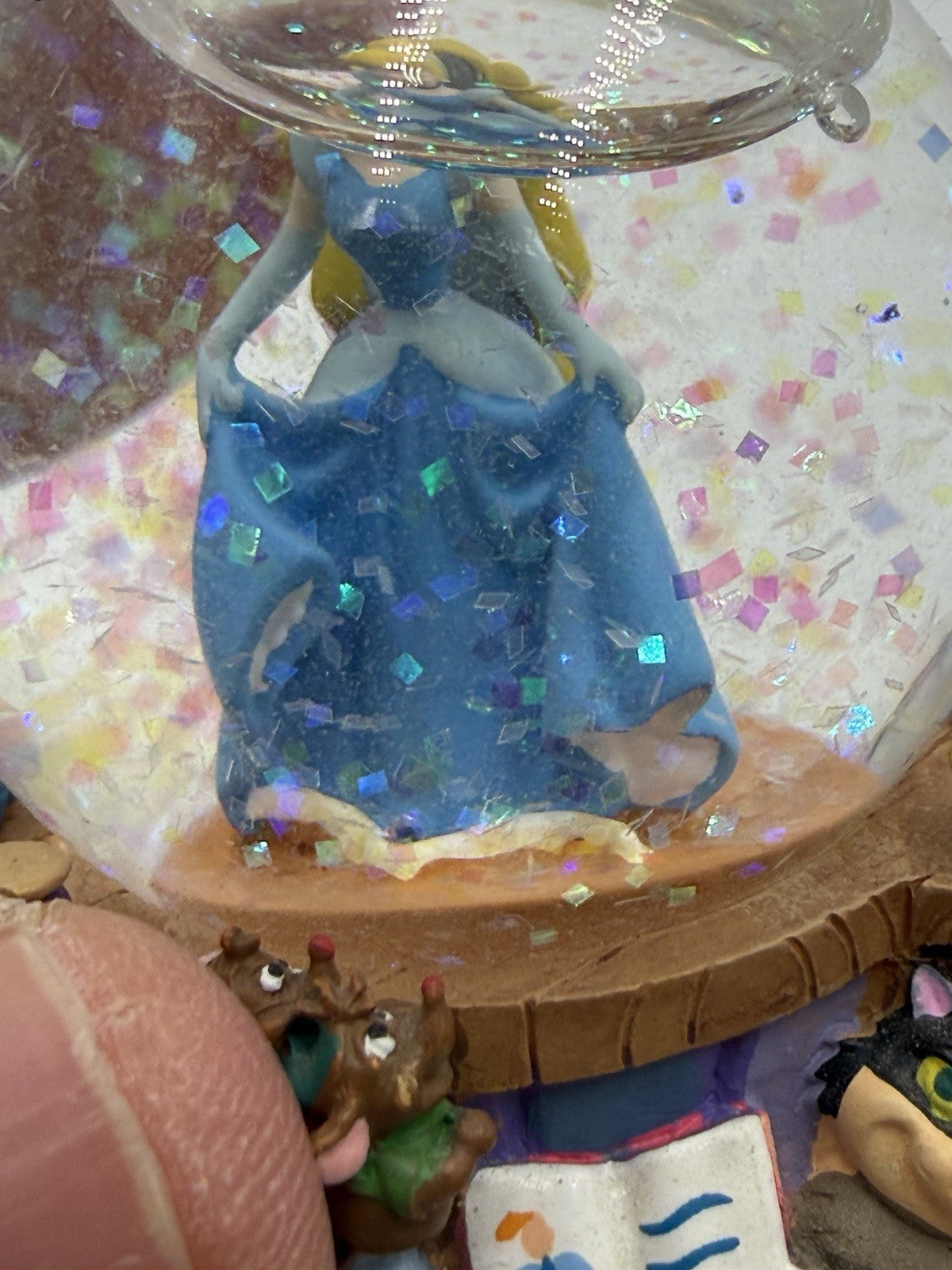 90s Disney Store Cinderella Dress Mice Exclusive Mini Snow Globe 3in