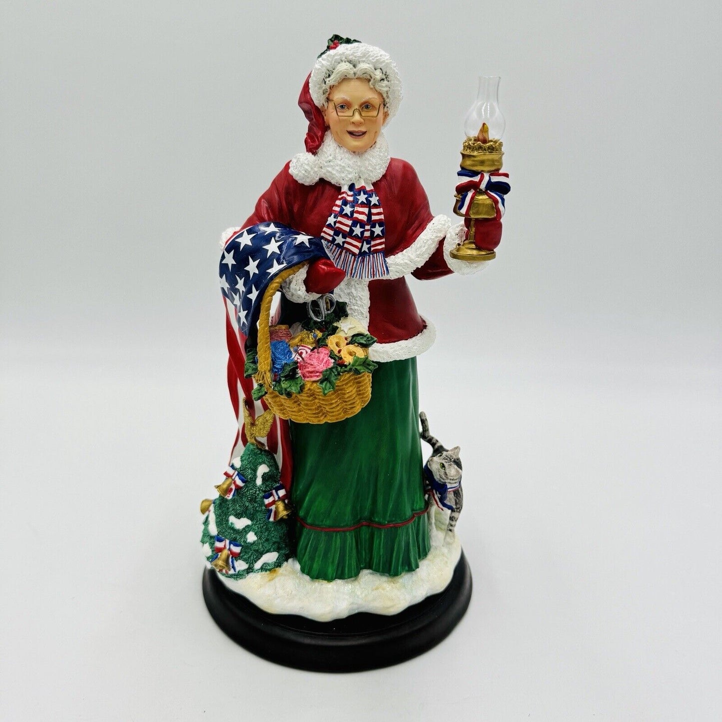 The Danbury Mint Mrs Claus Christmas Star Spangled Patriotic American Figurine