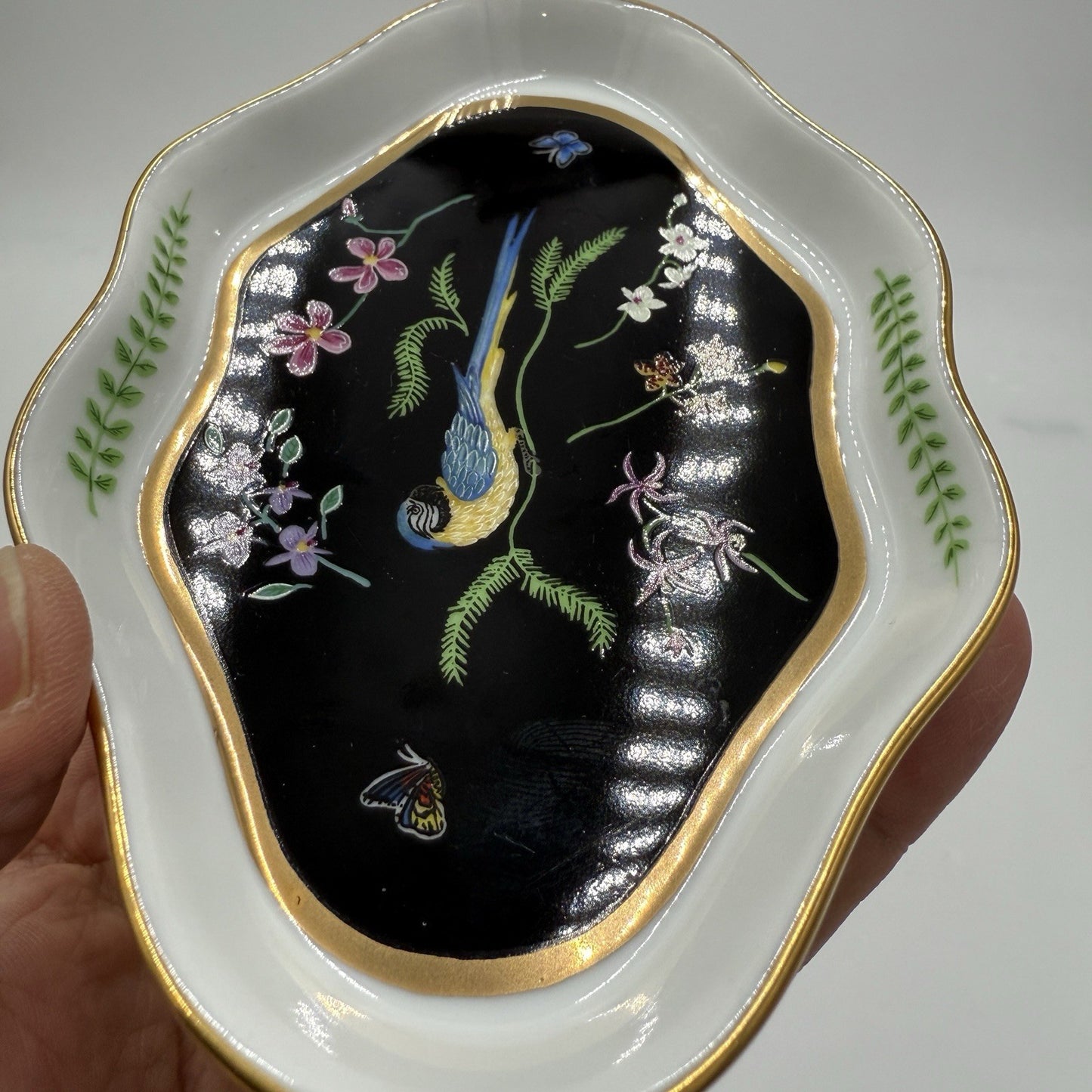Lynn Chase Design Jaguar Jungle Porcelain Jewelry Tray Hand Painted