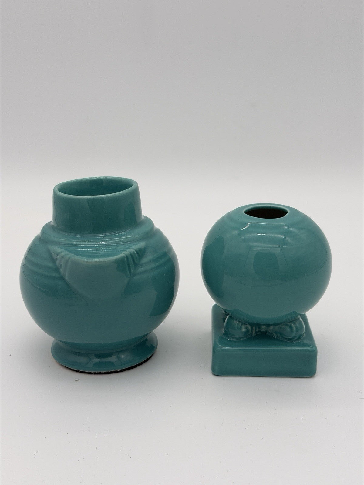 Fiestaware Turquoise Pottery Candleholders Set 2 PCs Fiesta USA