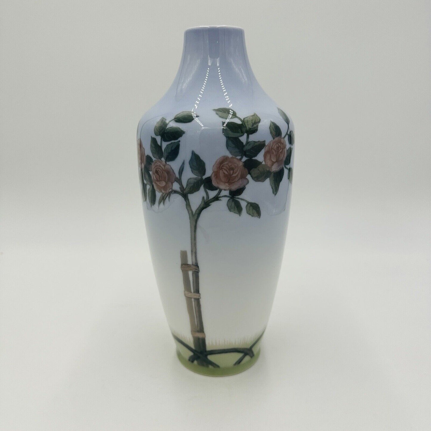 Royal Copenhagen Vase Roses Bush Porcelain Denmark Art Nouveau Vintage 203/231