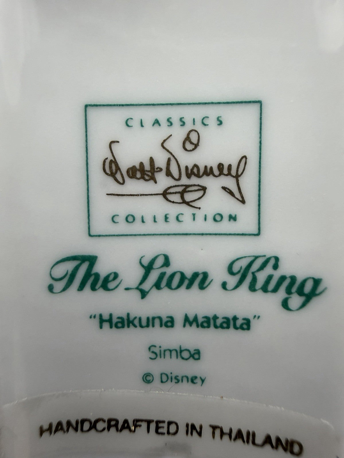 Walt Disney Classics Collection Simba Ornament 'Hakuna Matata Lion King NIB