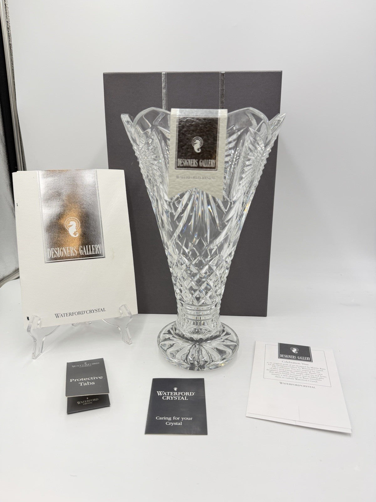 Waterford Crystal DESIGNERS Gallery Celebration Vase Martin Ryan 12”x8” Box/COA