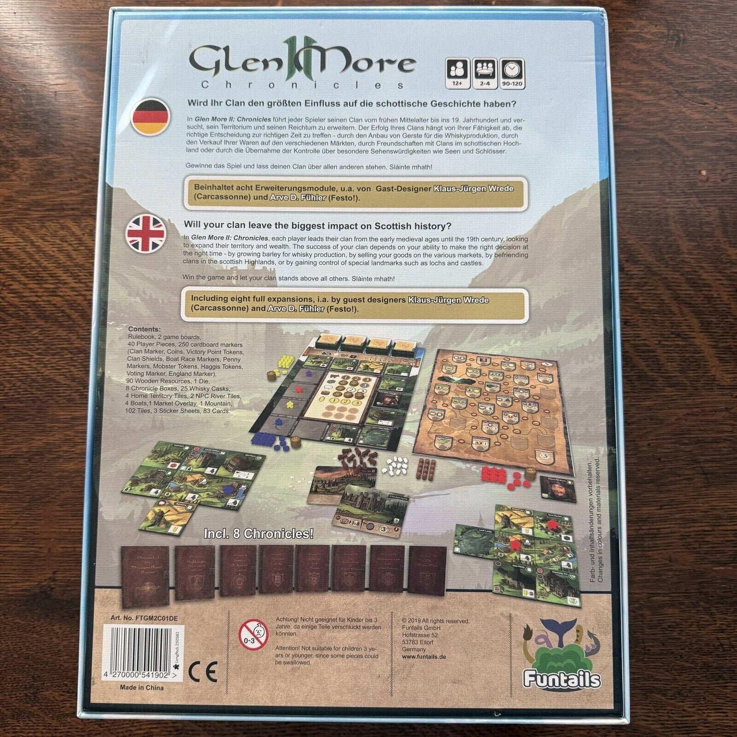 Glen More 2 Chronicles 2019 Funtails Unplayed Base Board Game 2-4 Players