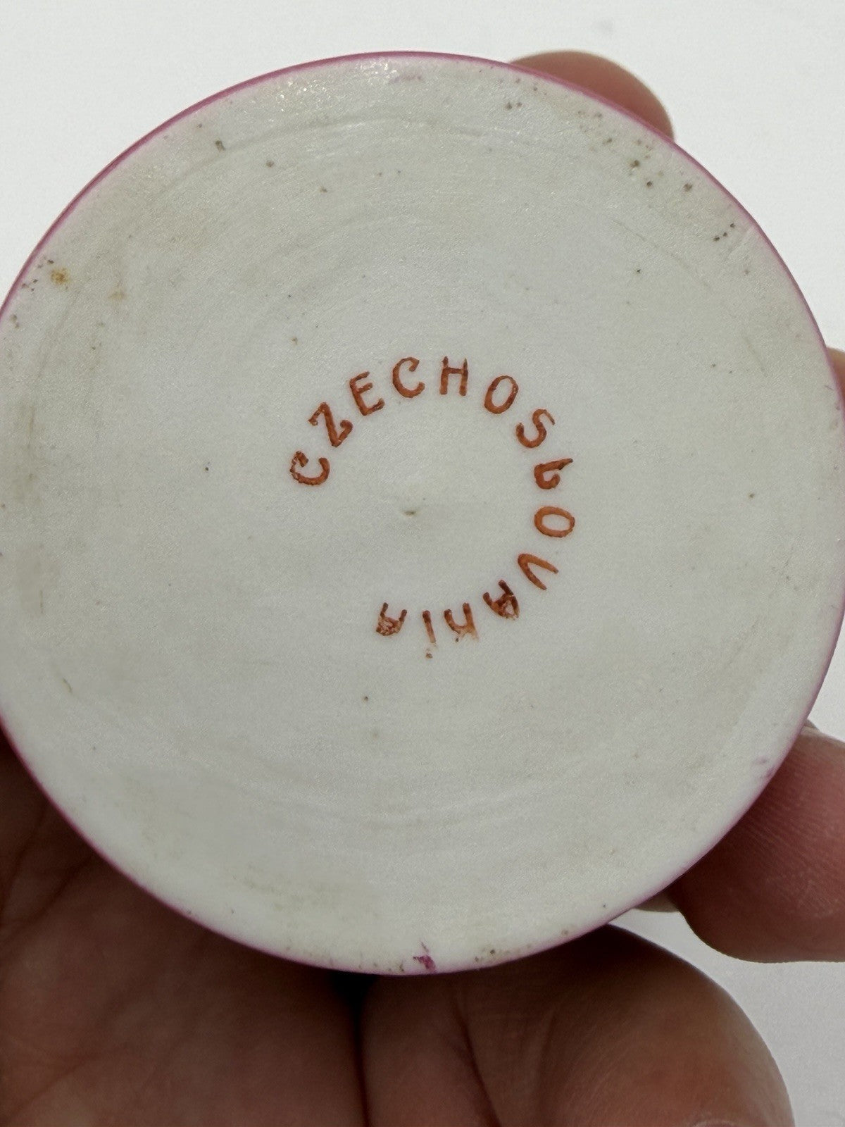 Rare Antique Czechoslovakian Painted PorcelainTrinket Box Equestrian hunt scene