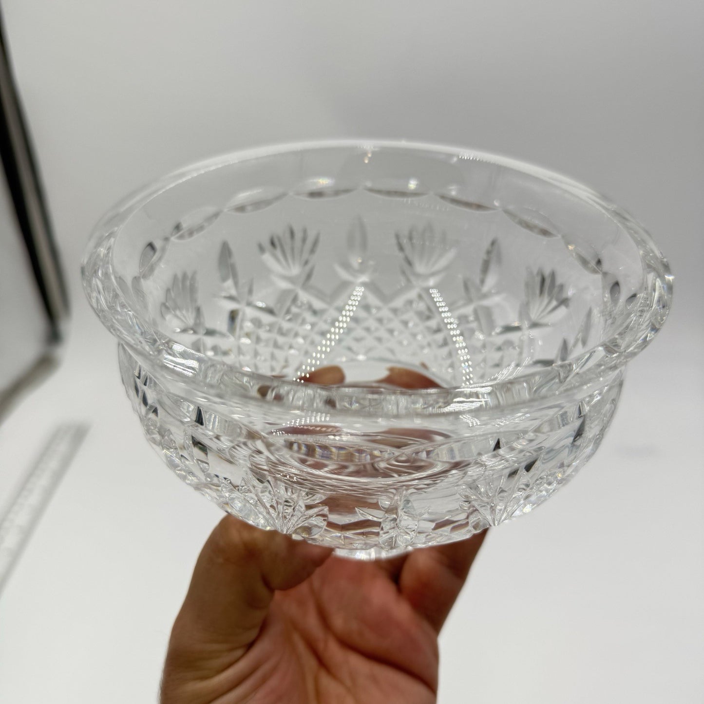 Vintage Waterford Crystal Killarney Footed Bowl 6in Ireland Etched Clear