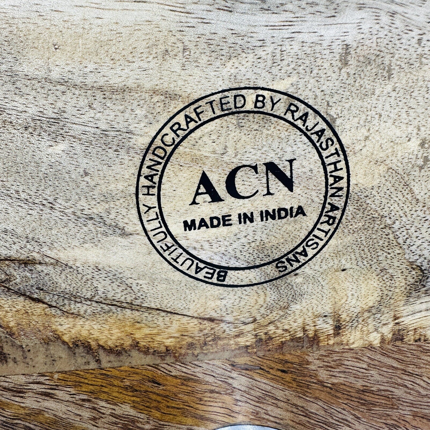 Rajasthan Artisans Cake Stand Brown 2 Tier Wood 17in H Farmhouse Country