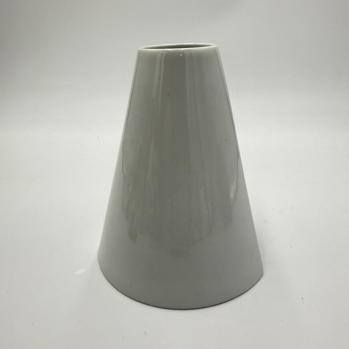 Rosenthal Germany White Geometric Op Art Porcelain Vase Ambrogio Pozzi 5in
