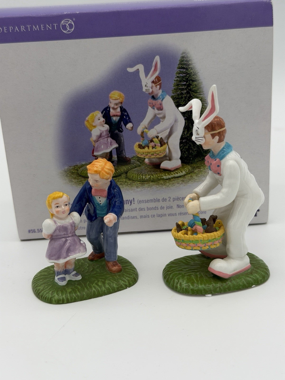 Department 56 Snow Village It’s Easter Bunny Retired & Rare Porcelain Figurine