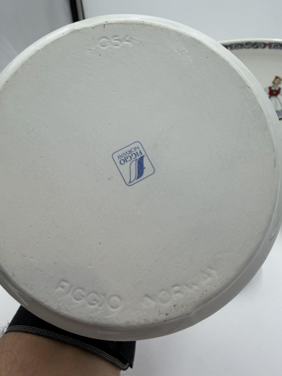 Vintage Figgjo Flint Hardanger Dancers Teapot Creamer Sugar Bowl Platter  Norway