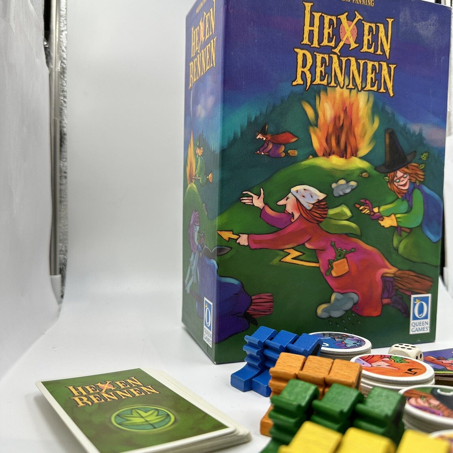 Queen Games Hexen Rennen Racing Witches Board Wooden Meeples English Rules