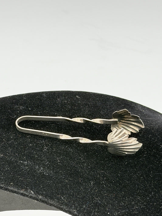 Vintage Raimond Sterling 925 Sugar Bon Bon Tongs Maple Leaf Twist 3.25"
