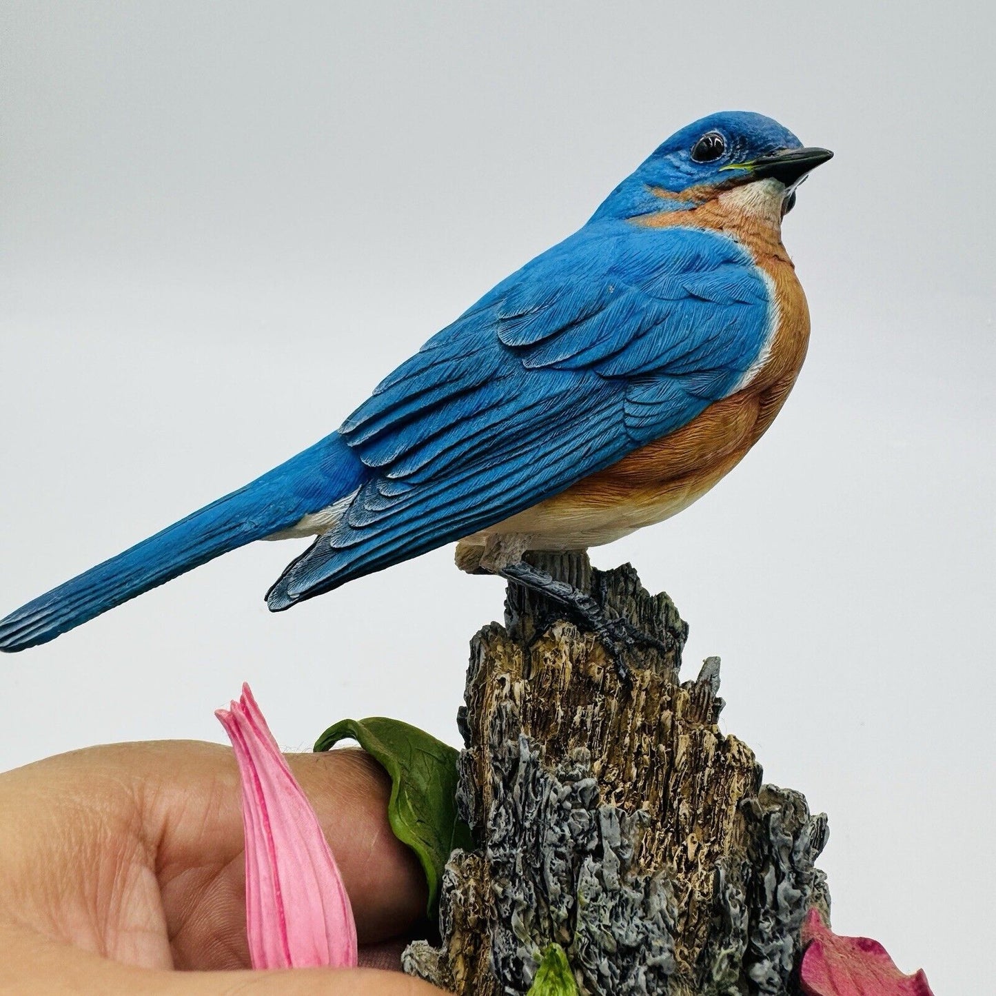 The Danbury Mint Collection Spring Welcome Bluebird Flowers Figurine Bob Guge