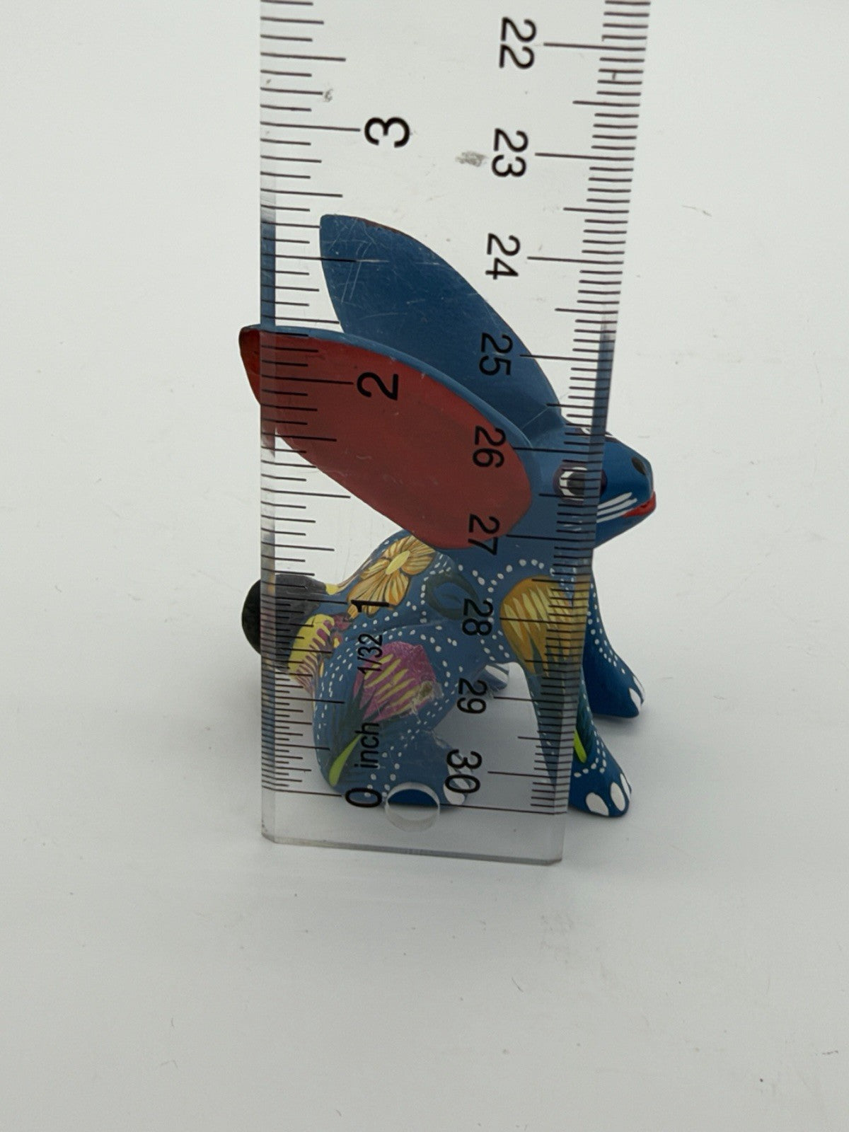 Alebrije folk art Oaxacan wood carving Hand Painted Floral Rabbit Bunny Figurine