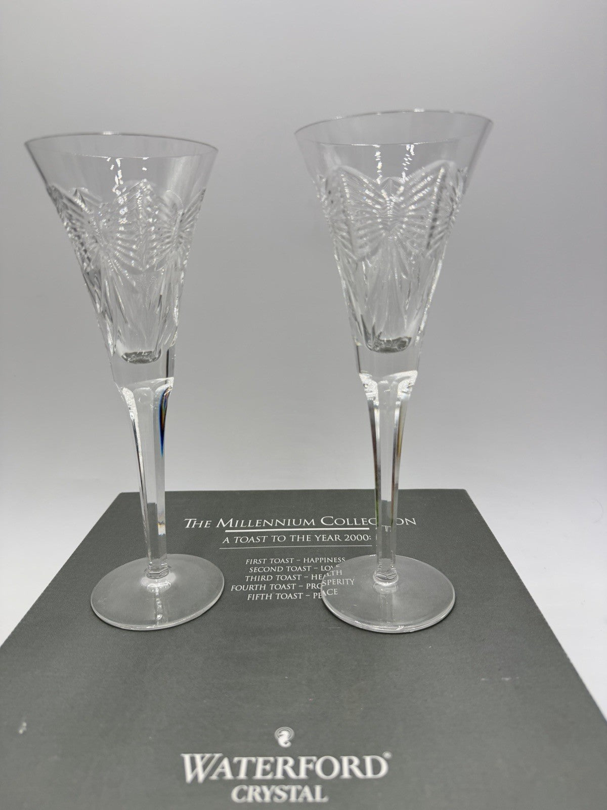 Waterford Crystal The Millennium Collection Happiness A toast to the year 2000