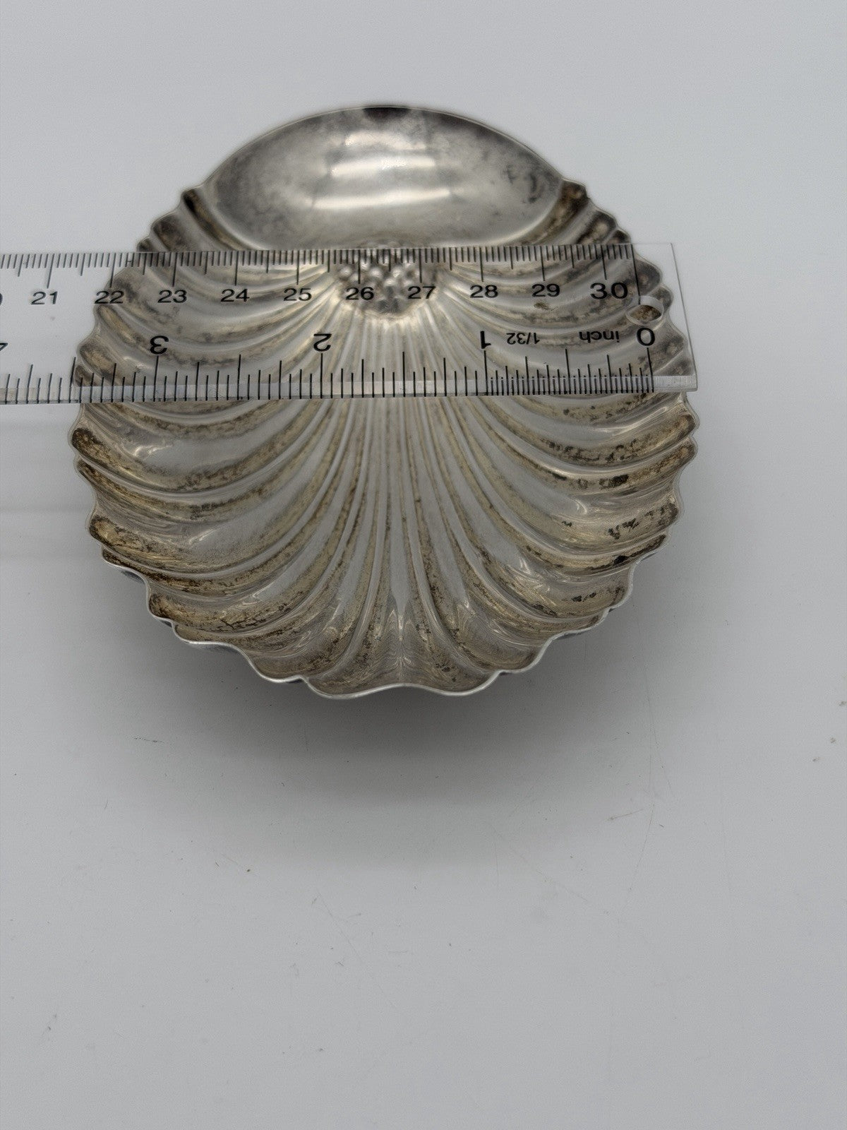 Antique Sterling silver  Manchester scallop shell bonbon candy bowl Dish Tray