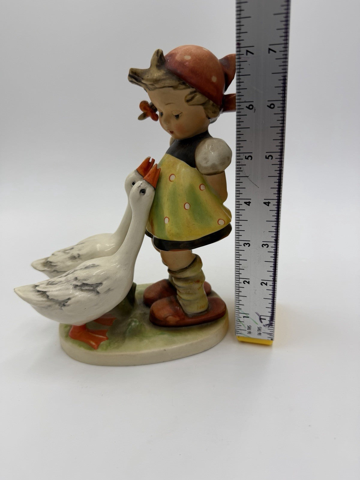 Rare 1950 Hummel Goebel Goose Girl 7”H Figurine Germany Painted Antique 47/2