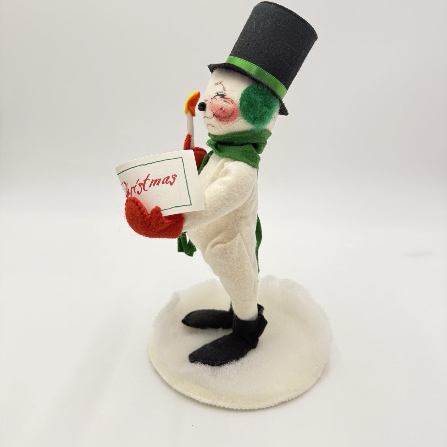 Annalee Dolls Christmas Snowman Caroler Vintage Figurine 9in