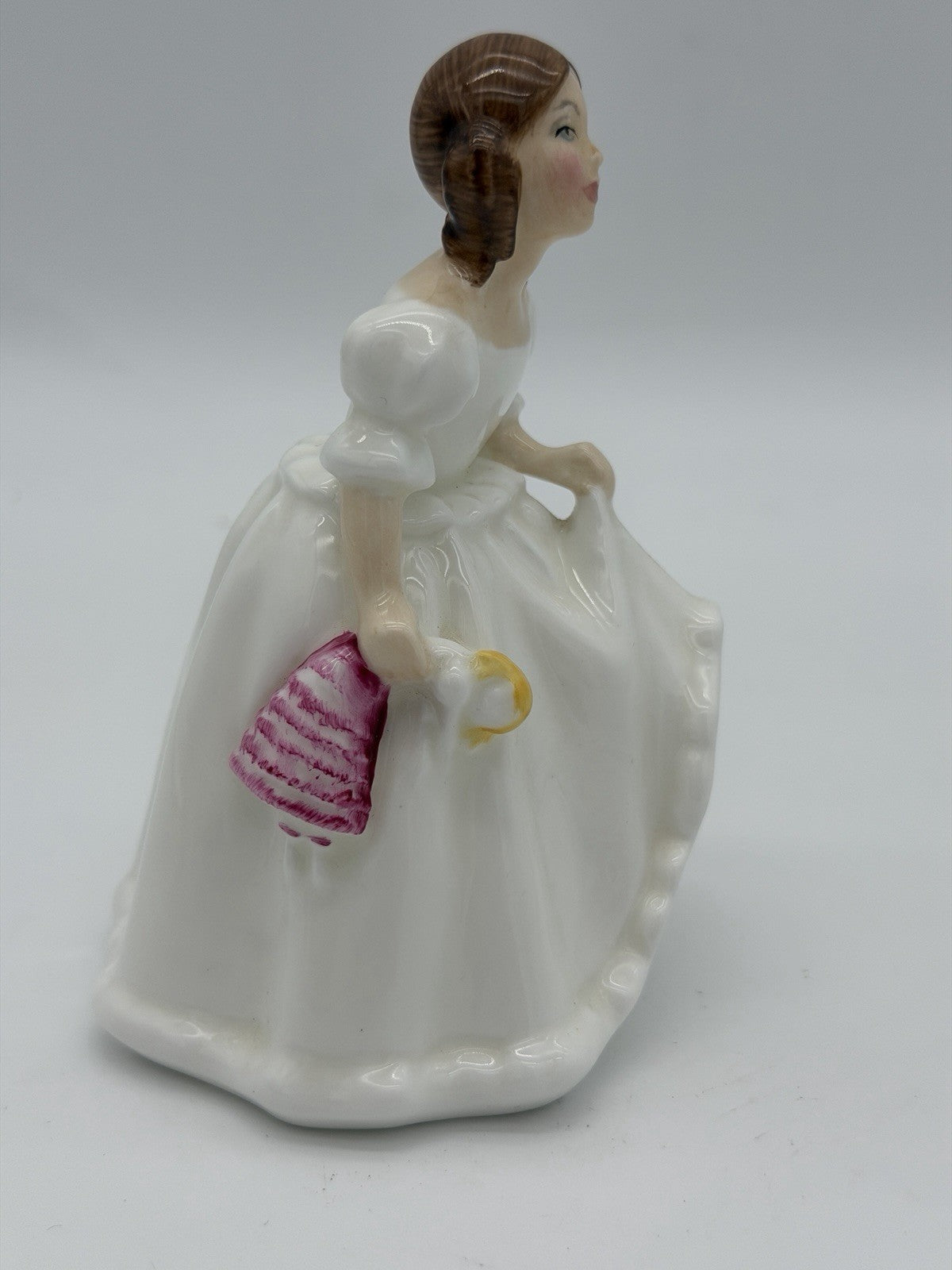 Royal Doulton Porcelain Lynsey White Dress w/Doll HN 3043 P. Parsons Figurine