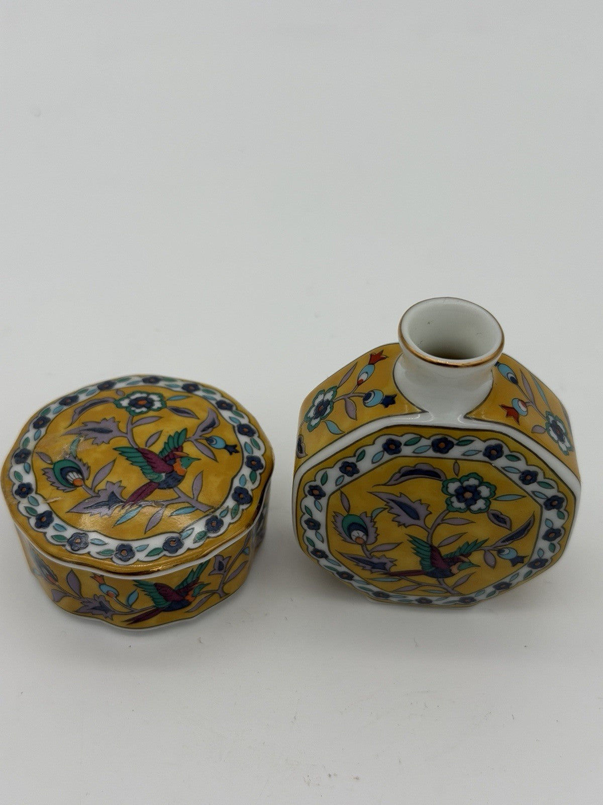 Takahashi Pottery Japanese Porcelain San Francisco Asian Kutani Miniature Set 2”