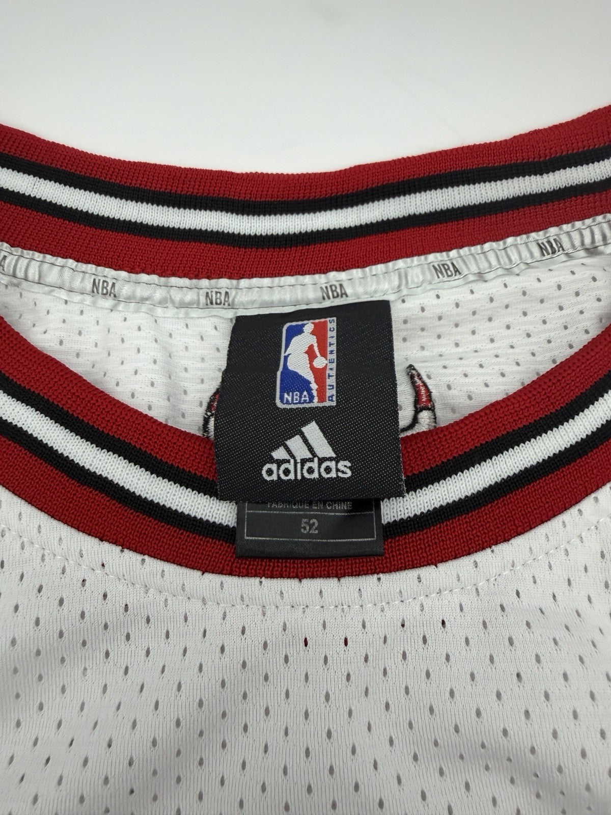 Addidas Chicago Bulls Carlos Boozer #5 NBA Basketball Jersey White Red Black 52