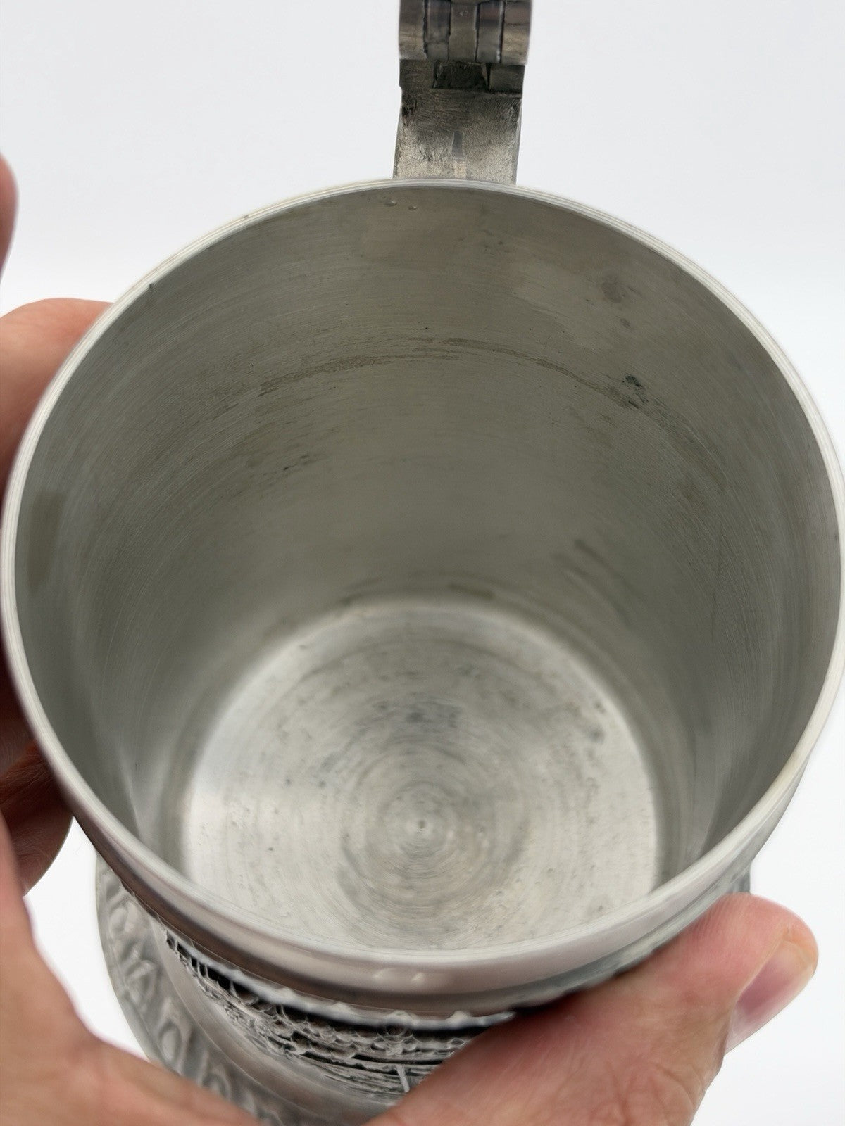 VINTAGE Domex Zinn Pewter Beer Stein Germany Neuschwanstein Castle 95% Zinn
